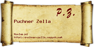 Puchner Zella névjegykártya